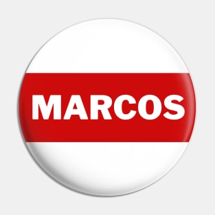 Red Marcos Surname Pin