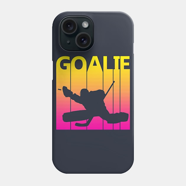 Vintage Retro Ice Hockey Goalie Phone Case by GWENT