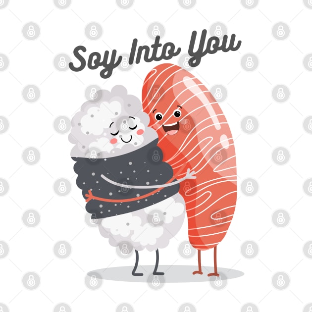 Soy Into You - Cute Sushi Hug by Cyrensea