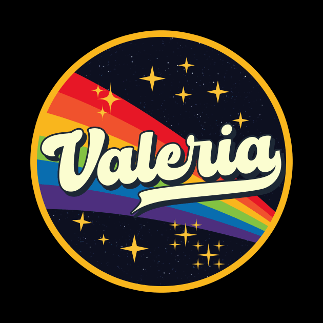 Valeria // Rainbow In Space Vintage Style by LMW Art