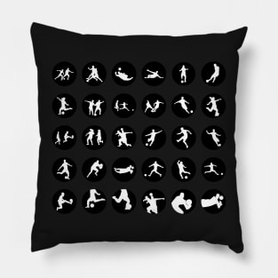 Soccer Icon Stickers Pillow