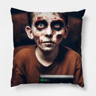 Zombie Boy portrait Pillow