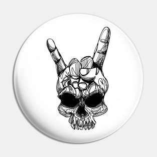 Skull & Horns Pin