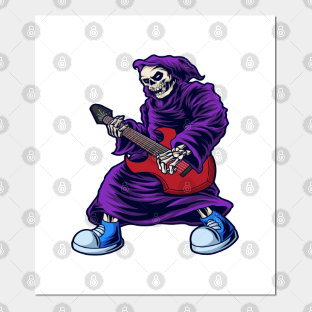 grim reaper playing a guitar wallpaper