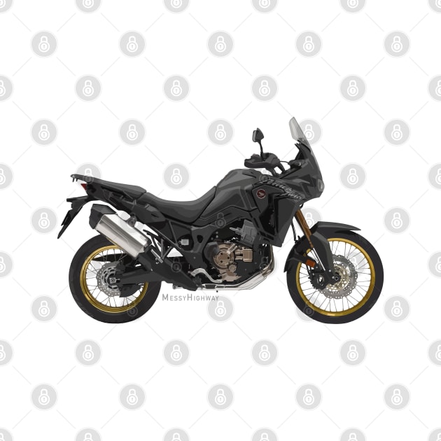 Honda Africa Twin 19 black, s by MessyHighway