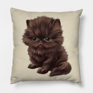 Cat-a-clysm Persian kitten Pillow