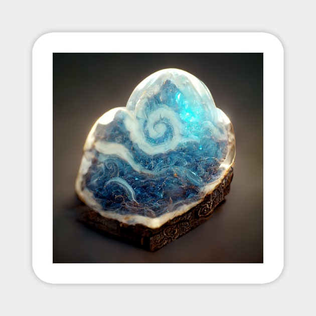 Geode Crystal Magical Cloud Agate Magnet by Moon Art