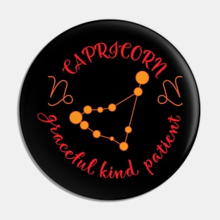 Capricorn Graceful Kind Patient Pin