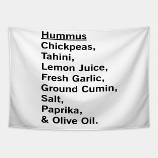 Hummus Dip Recipe Vegan Vegetarian Foodie Fun Gift Tapestry