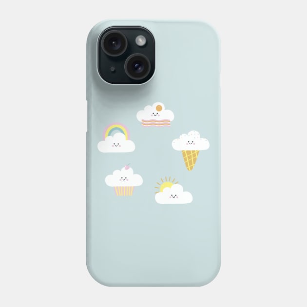 Happy Clouds Phone Case by noeyedeer