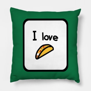 Framed I Love Tacos Pillow