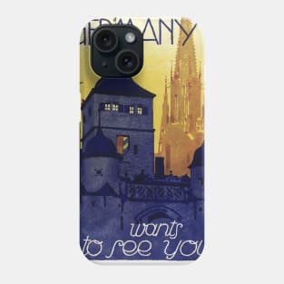 Vintage Travel Poster Germany wants to see you Phone Case