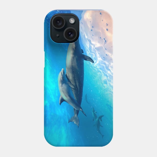 Dolphin Family Outing Phone Case by Shellz-art