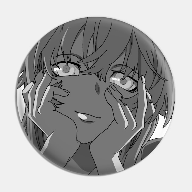 Yuno Gasai, Yandere Face Ver. (Grayscale) Pin by VioletLilithArt