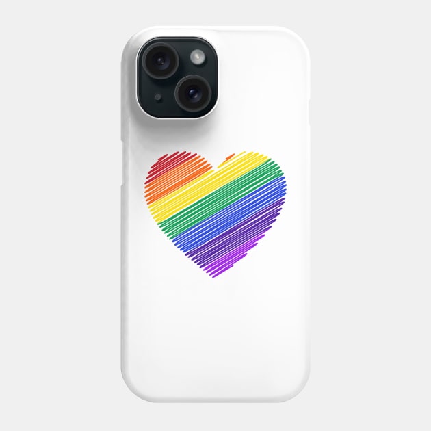 Heart Love Diversity Cooperation Caring Humanity Phone Case by SWEIRKI