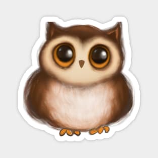 Cute Owl Drawing Magnet