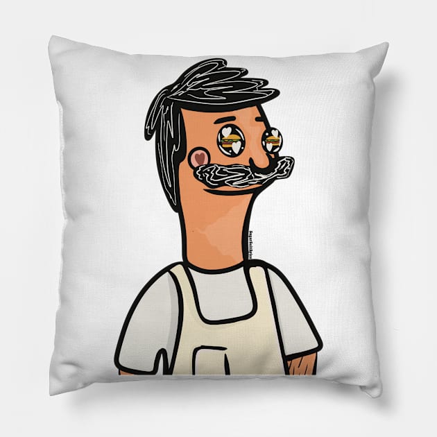 Bobs burgers #53 Pillow by SugarSaltSpice