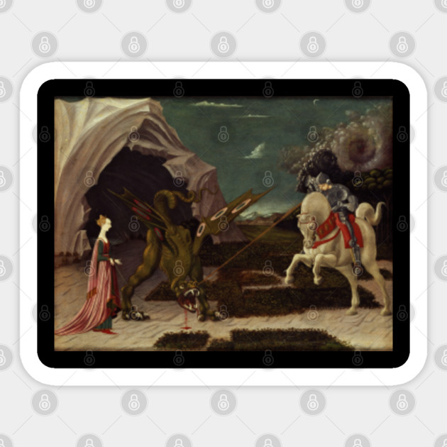 Saint George And The Dragon Dragon Sticker Teepublic