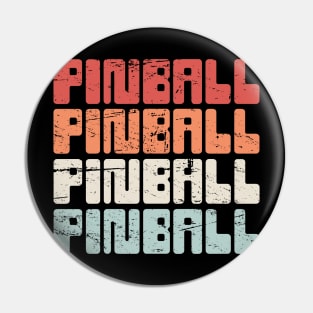 Vintage PINBALL Arcade Text Pin