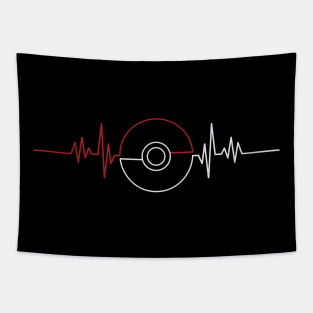 Electrocardiogram monster ball Tapestry