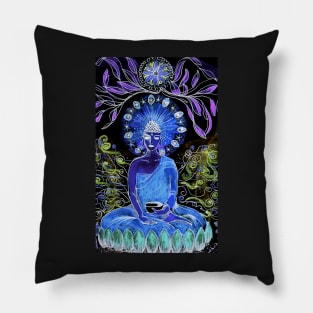 Buddha sitting under a Banyan tree II Pillow