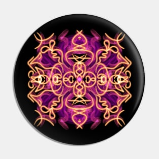 Lilac neon art Pin