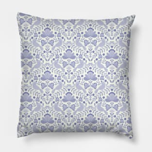 Symmetrical birds and flowers Pillow