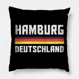 Hamburg / Germany Faded Style Region Design Pillow