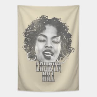 Retro Lauryn Hill Black Distressed Tapestry