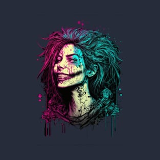 Cyberpunk Girl Smile T-Shirt