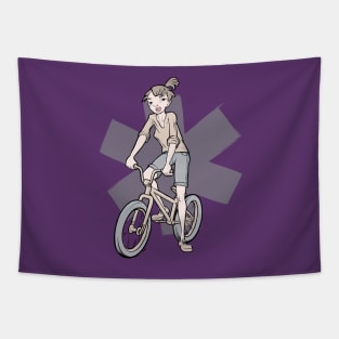 Bike girl Tapestry