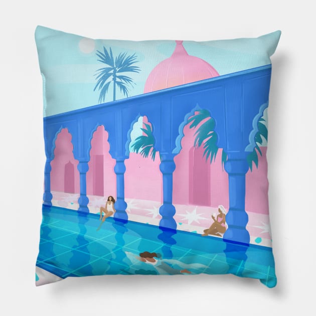 Pool Ladies Pillow by Petras