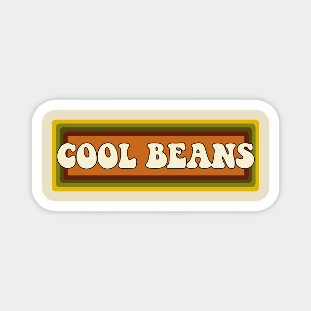 Cool Beans Retro Colors Magnet by ZeroRetroStyle