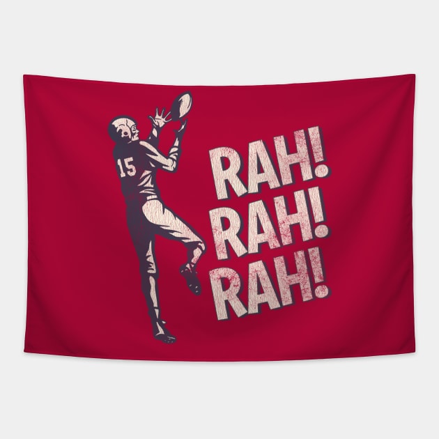 Vintage Football, Rah! Rah! Rah! Worn Tapestry by Wright Art