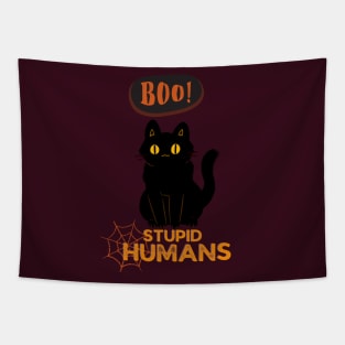 Boo Stupid Humans Tapestry