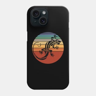 Retro 80s Tropical Sun Vaporwave Summer Cute Lizard Phone Case