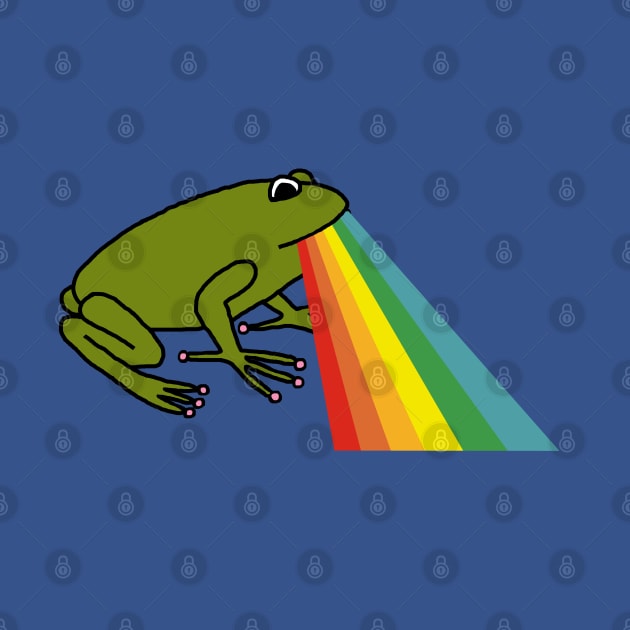 Animals with Rainbow Puke Green Frog by ellenhenryart