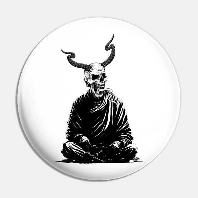 Devil Monk Skull Pin by Trip Tank