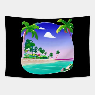 Summer lover, beach, palm trees. Tapestry