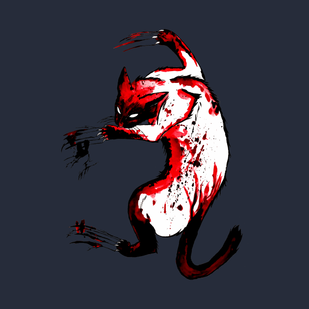 bloody cat by NemfisArt