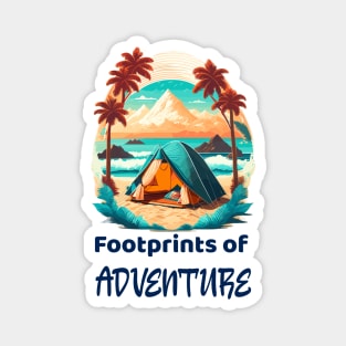 wild camping, adventurer, adventure hiking, design v17 Magnet