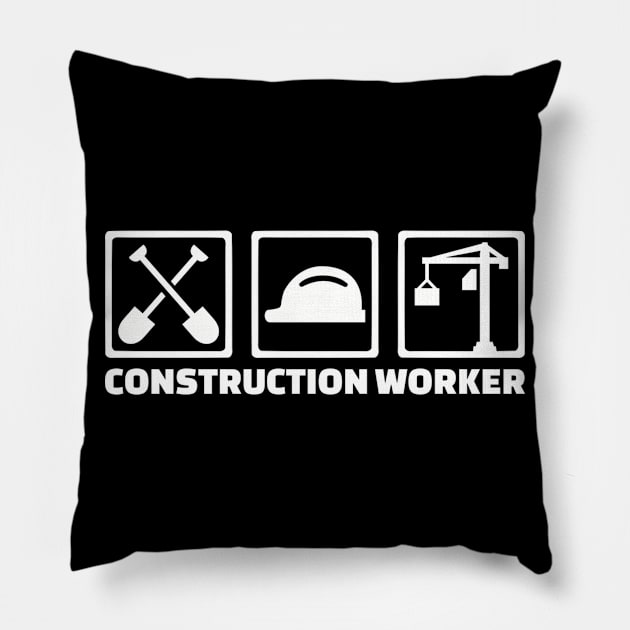 Construction worker Pillow by Designzz