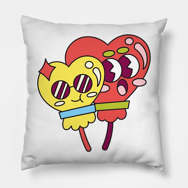 Cute Love Balloon Mascot Pillow by aditvest