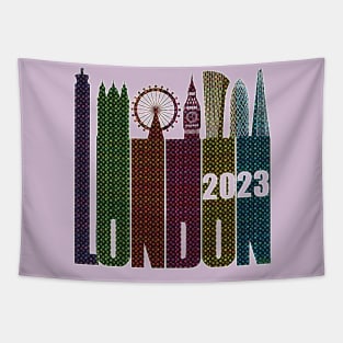 London Skyline 2023 - Lightz Tapestry