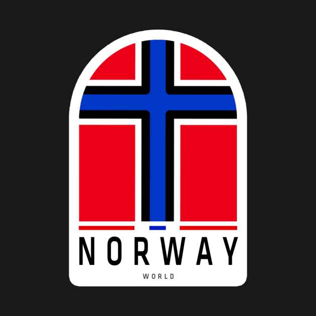 Norway Flag Sticker, For Norway Lovers by norwayraw