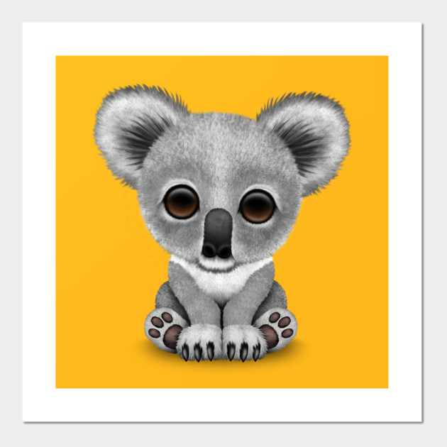 Cute Baby Koala Bear Cub Koala Poster E Stampa Artistica Teepublic It