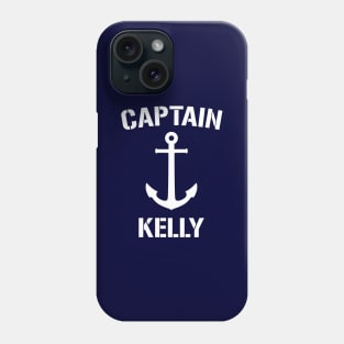 Nautical Captain Kelly Personalized Boat Anchor Phone Case