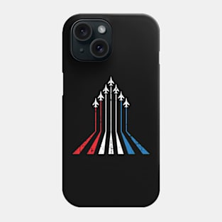 American Flag USA Airplane Jet Fighter 4th of July Patriotic Vintage Phone Case