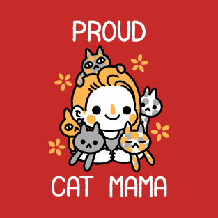 Proud Cat Mama (White Lettering) T-Shirt