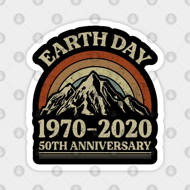 Earth Day 2020 50th Anniversary Retro Magnet by snnt